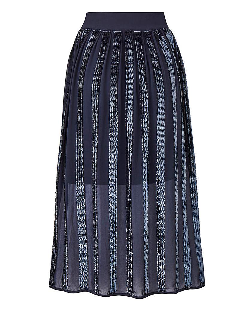 Coast Joey Panelled Sequin Skirt