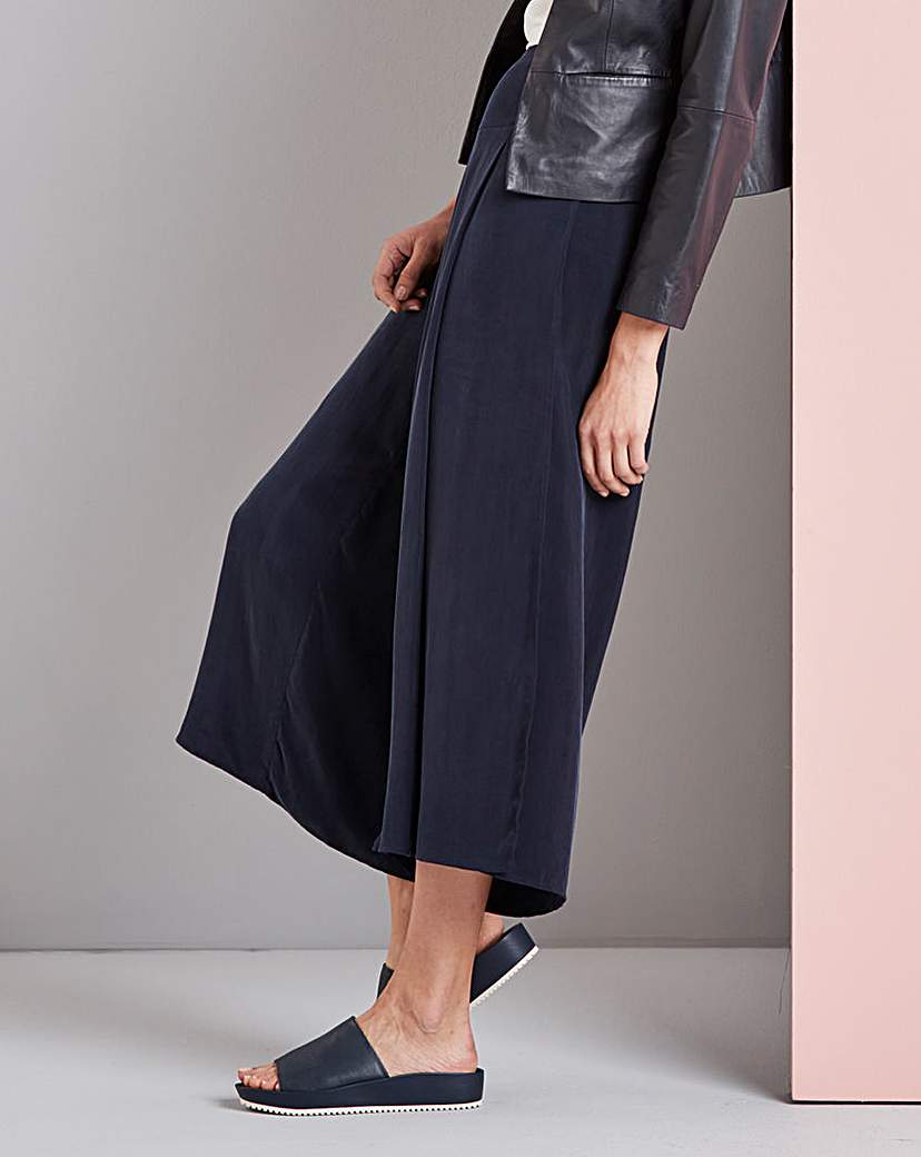 Image of Concept Wide Leg Cupro Culottes