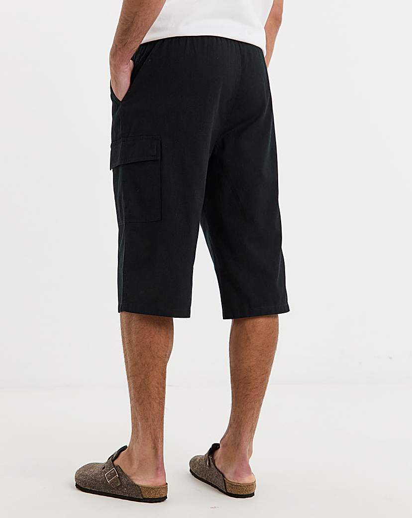 Linen 3/4 Length Cargo Short