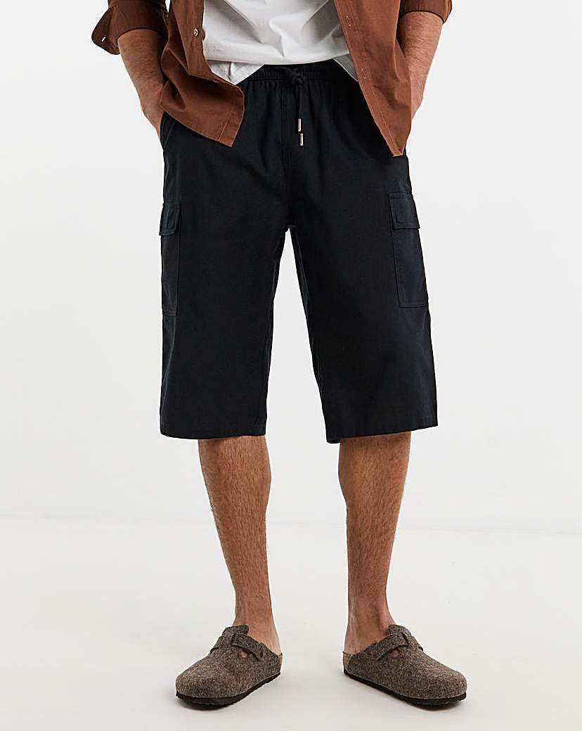 Linen 3/4 Length Cargo Short