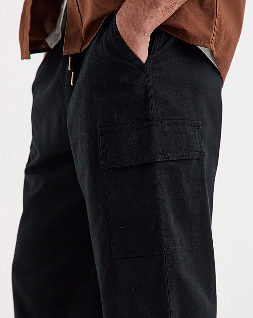 Linen 3/4 Length Cargo Short