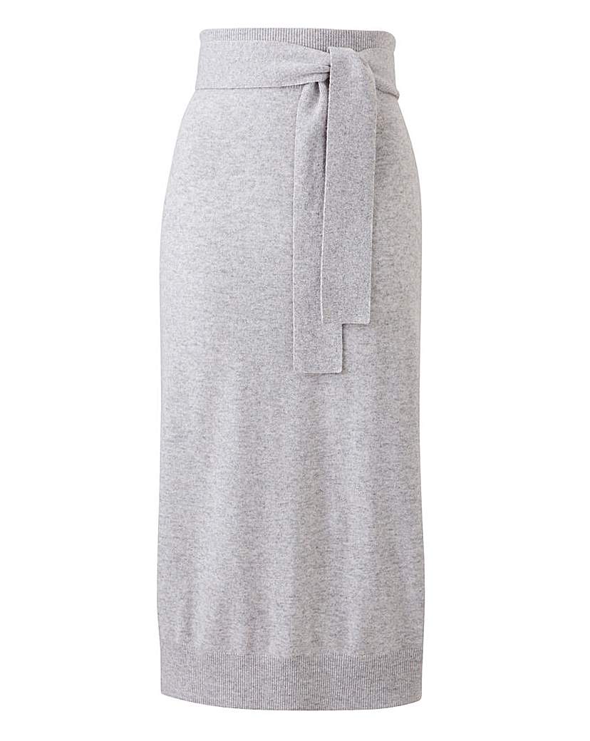 Concept Cashmere Blend Midi Skirt