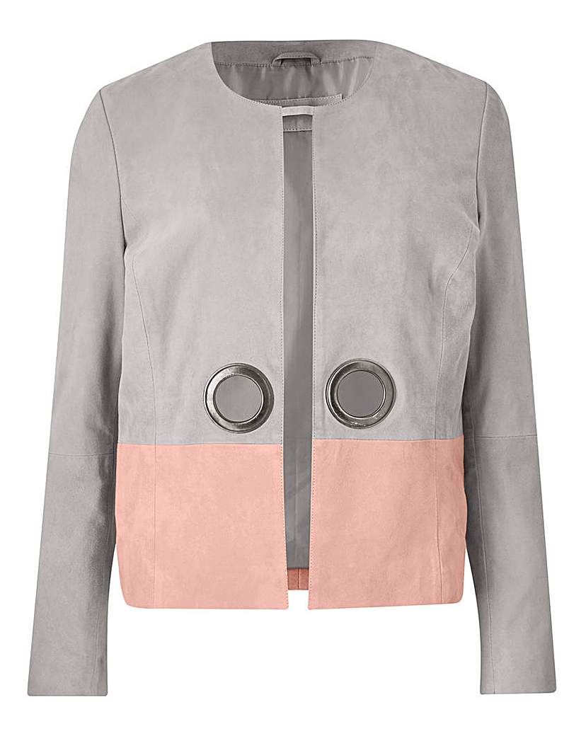 Concept Colour Block Real Suede Jacket
