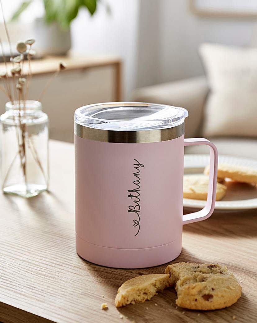 Image of Personalised Pink Travel Mug