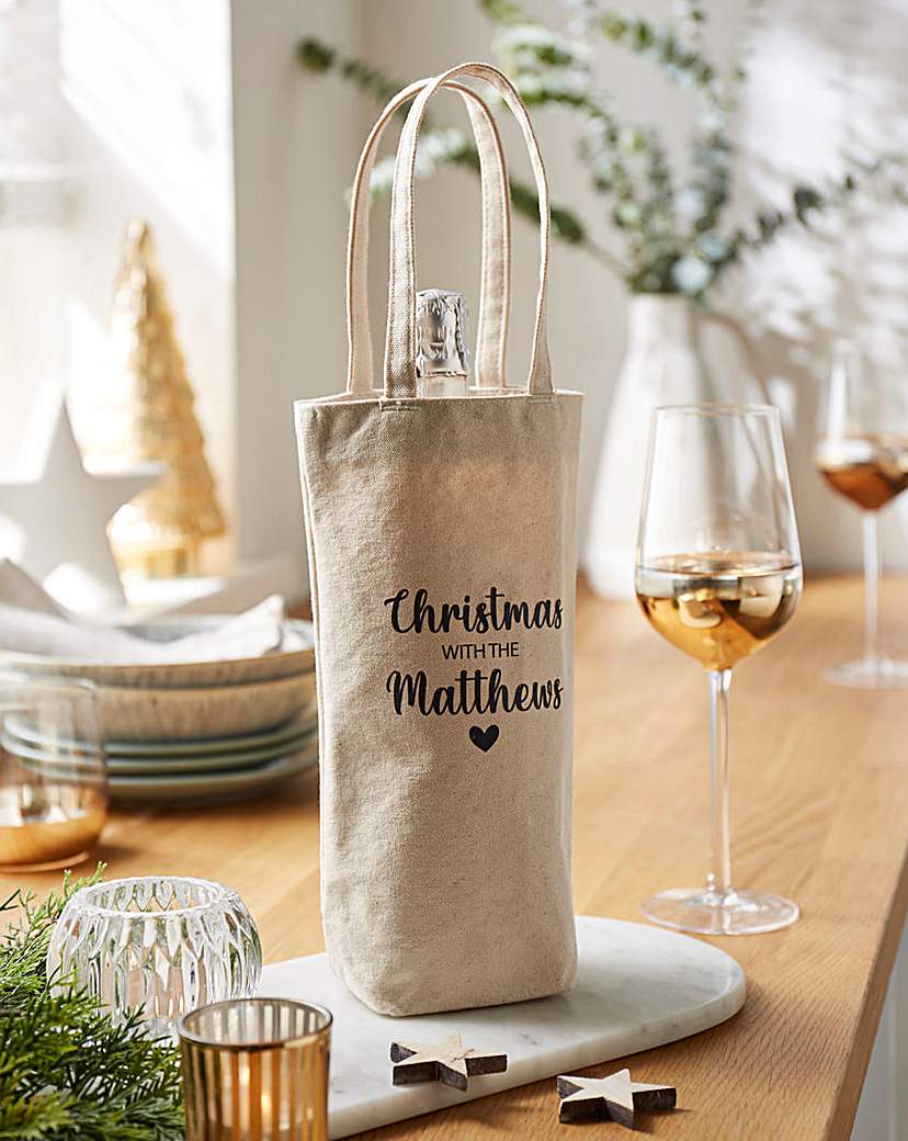 Image of Personalised Family Christmas Bottle Bag