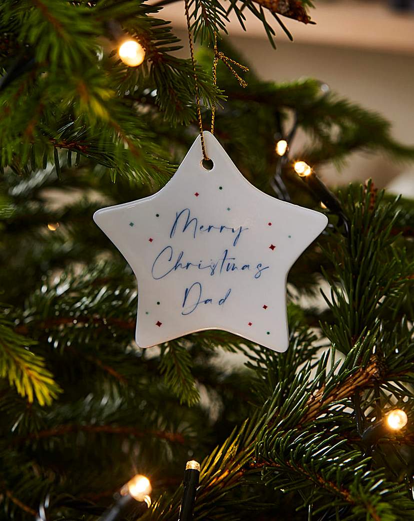 Image of Merry Christmas Dad Tree Ornament