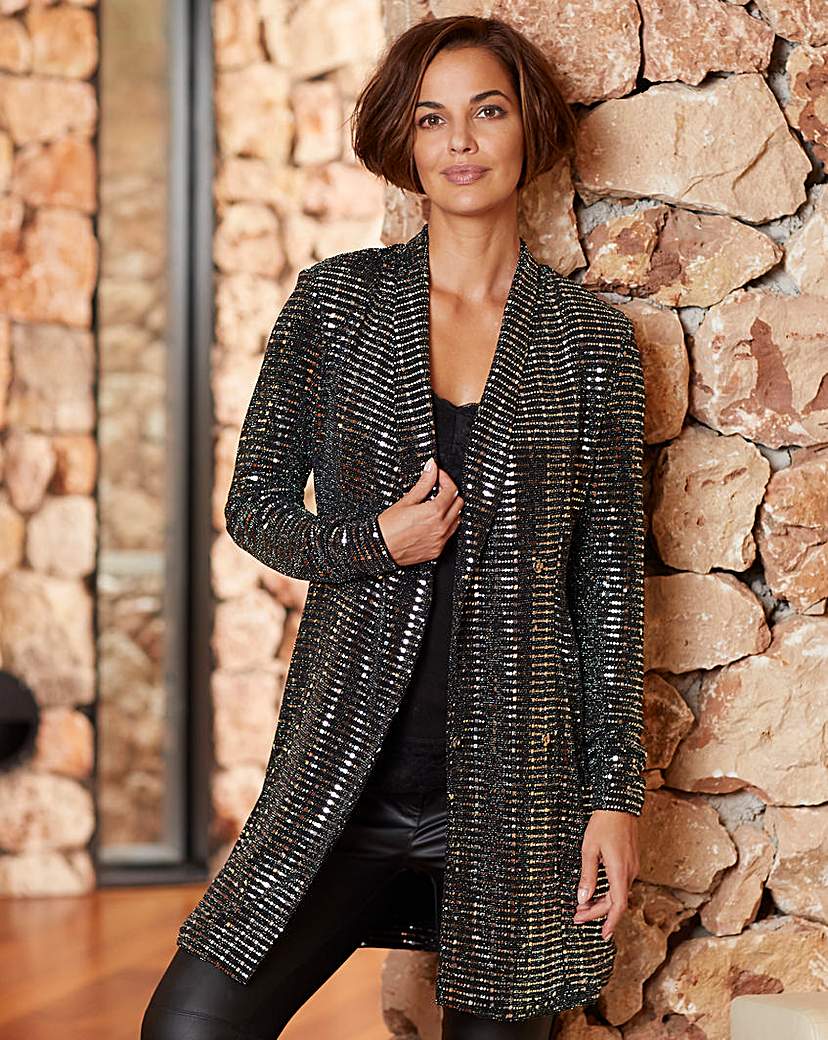 joanna hope velour padded parka