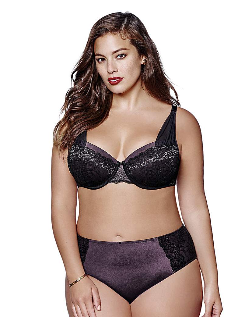 Image of Ashley Graham Micro Lace Balcony Bra