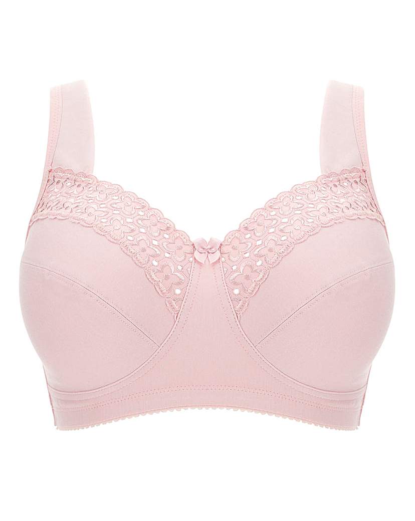 Image of Miss Mary Broderie Anglais Pink Bra