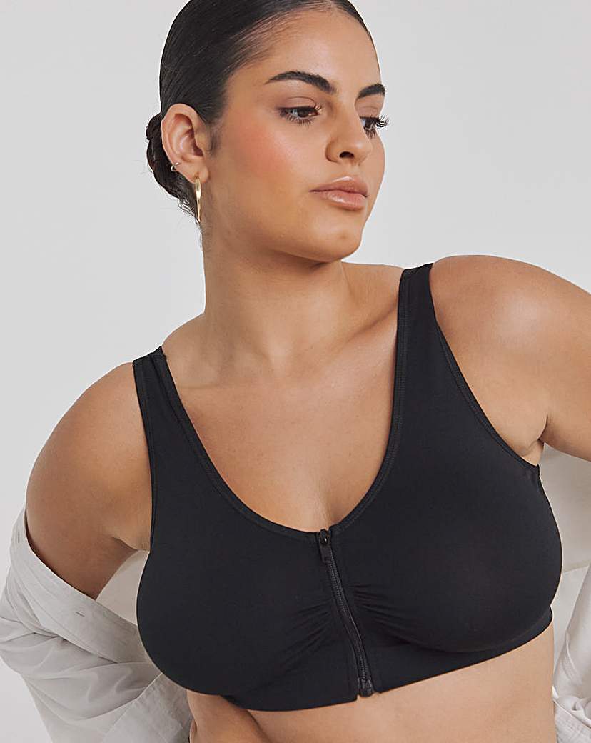 2Pk Zip Fastening Blk/Wht Comfort Tops