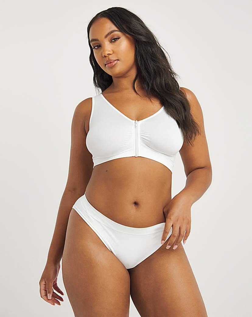 2Pk Zip Fastening Blk/Wht Comfort Tops