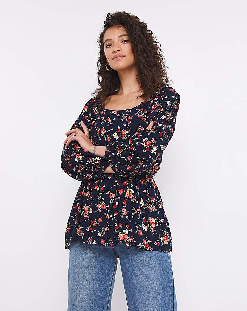 Joe Browns Ditsy Navy Blouse