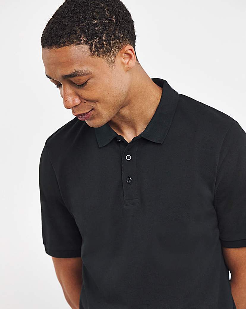 Pure Cotton Pique Polo Extra Long