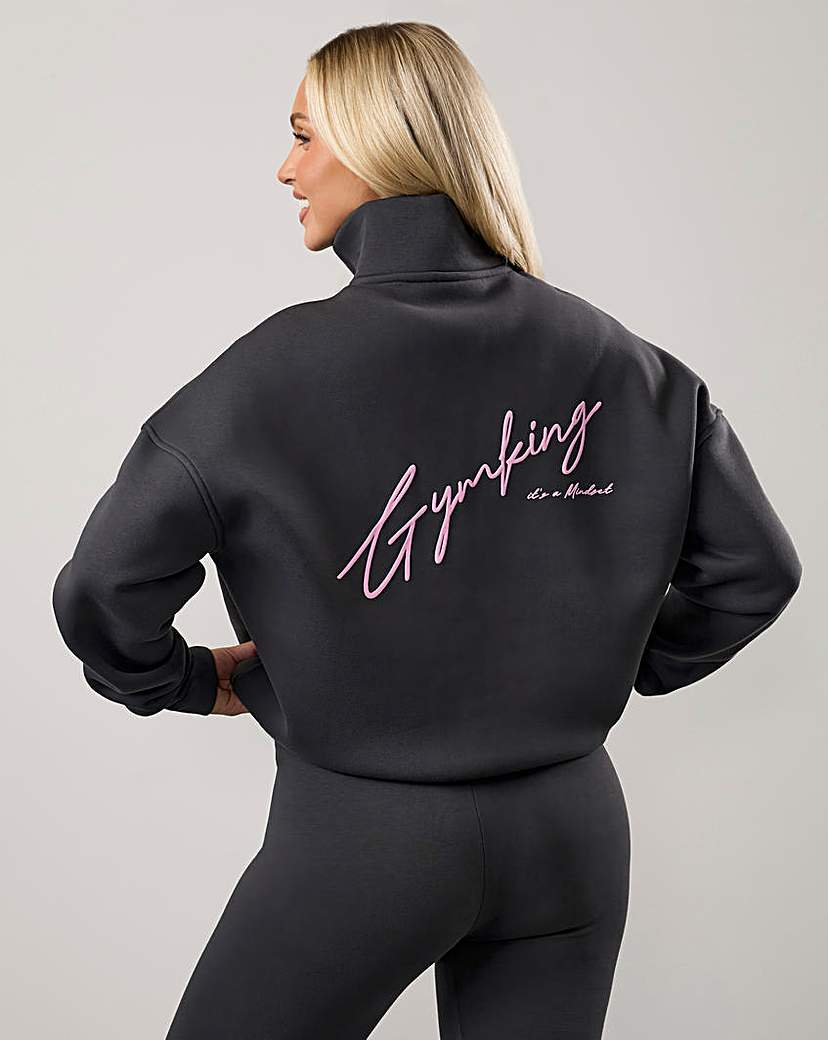New In - Gym King 1/2 Zip Funnel Sweatshirt