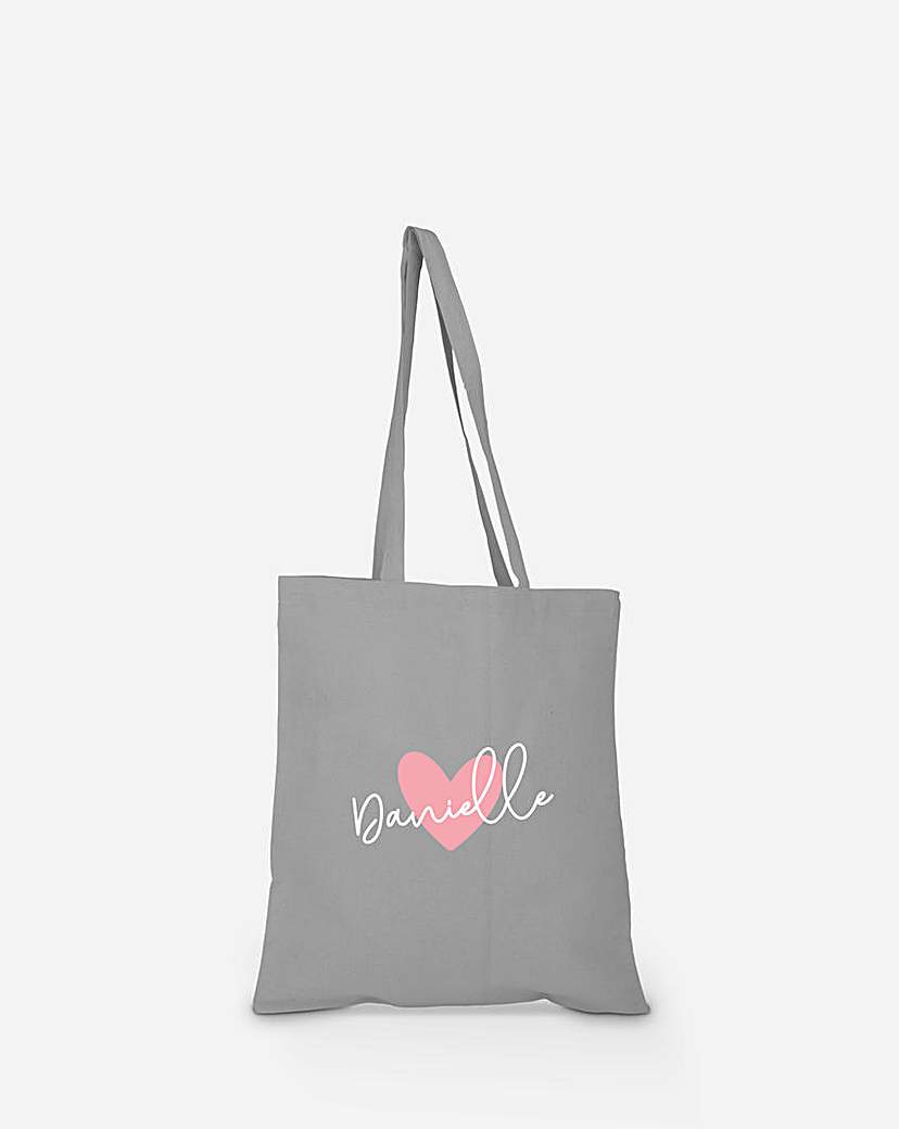 Image of Personalised Heart Tote Bag