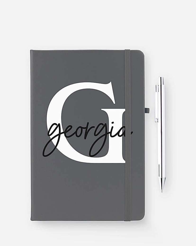 Image of Personalised Initial Notebook & Pen Set