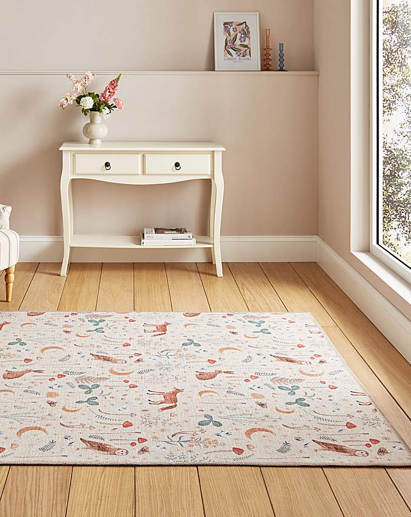 Catherine Lansfield Twilight Animals Rug Natural Catherine …