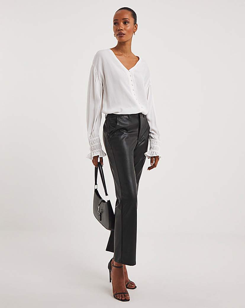 PU Straight Leg Trousers