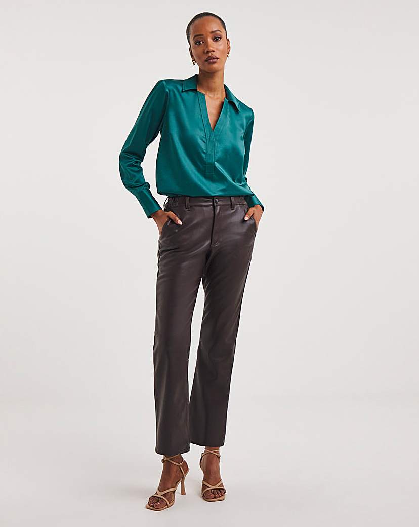 PU Straight Leg Trousers