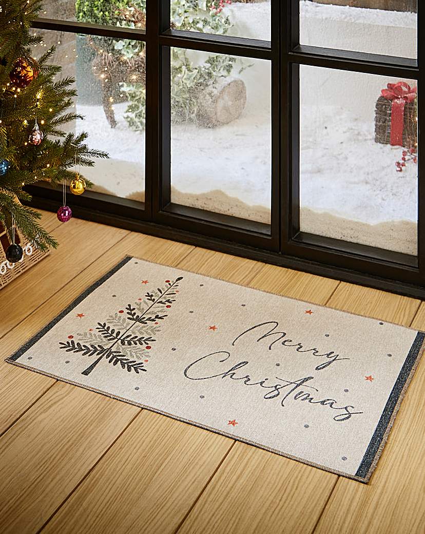 Christmas Trees Washable Doormat