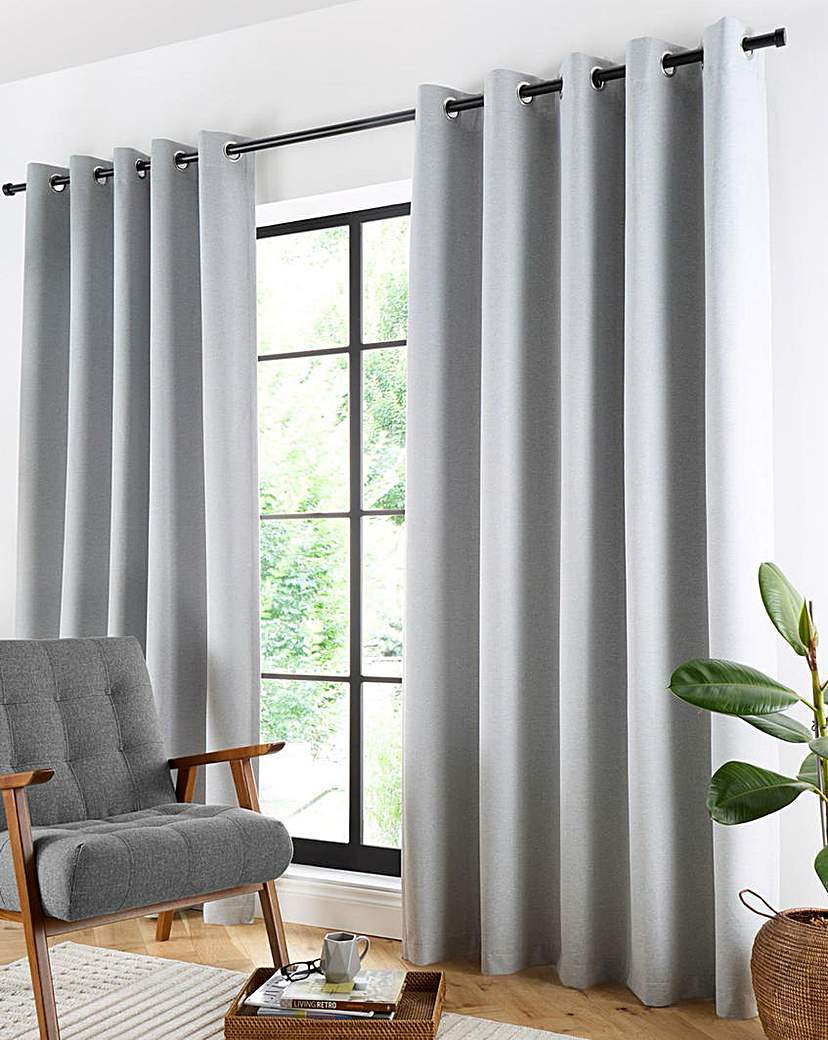 Curtina Plain Twill Eyelet Curtains