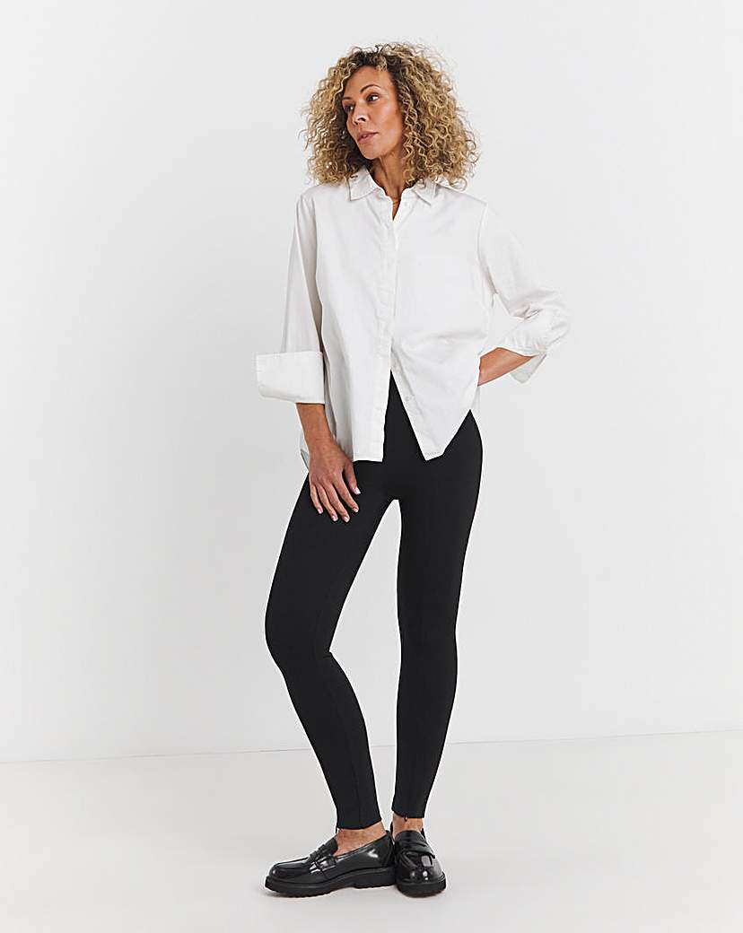 Zip Hem Ponte Leggings