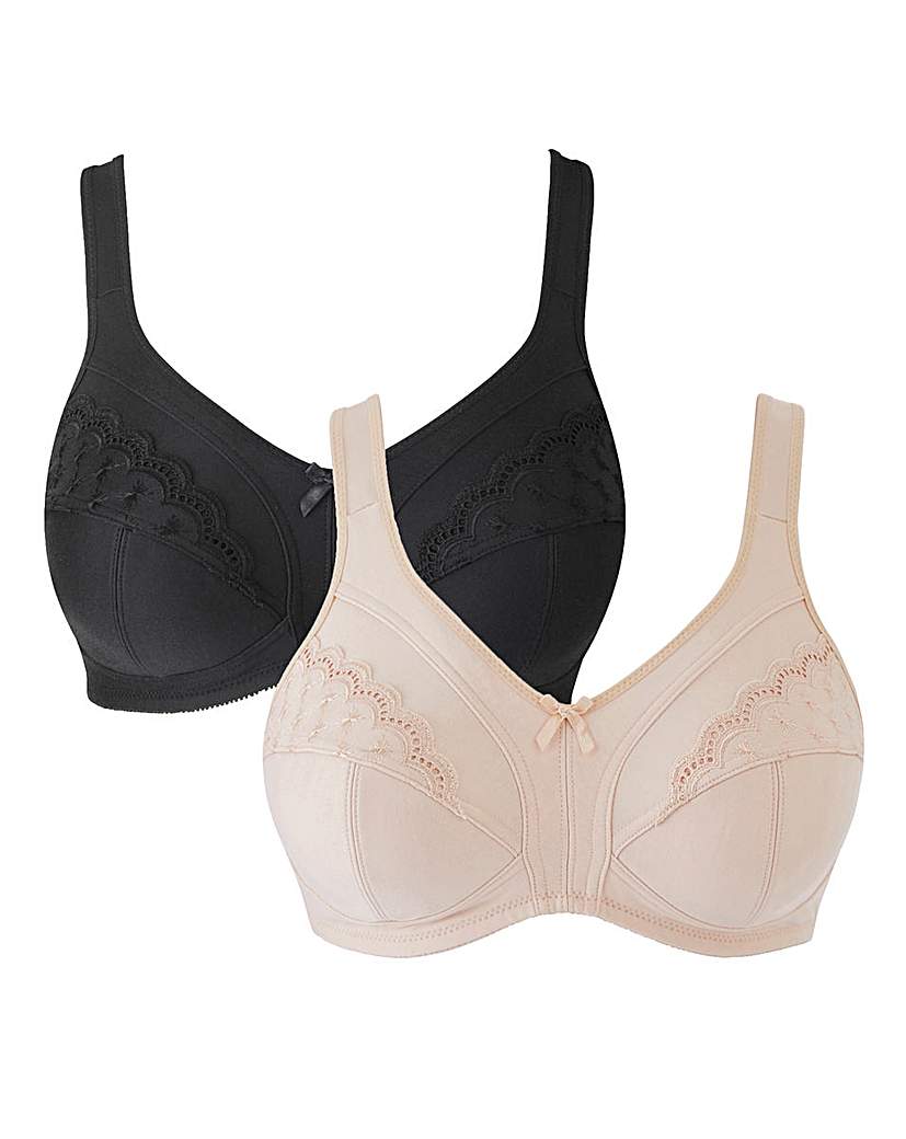 Image of 2 Pack Sally Non Wired Minimiser Bras