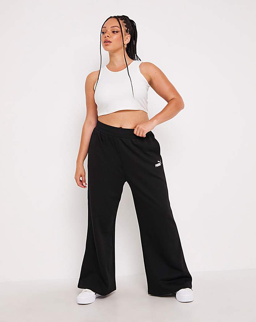 PUMA Essentials Embroidered Wide Pants