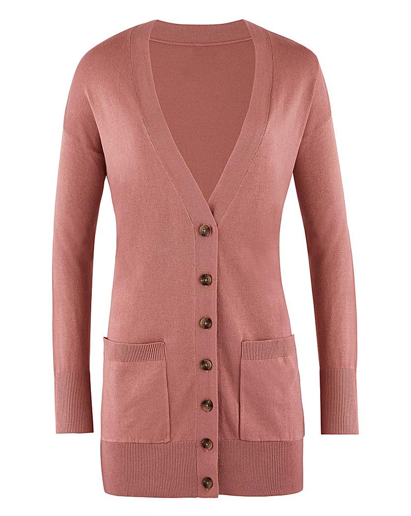 Baked Pink Boyfriend Cardigan