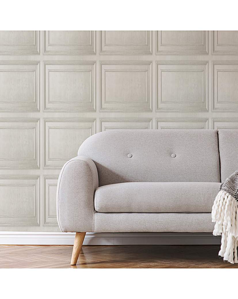 Fresco Wood Panelling Neutral W/Paper