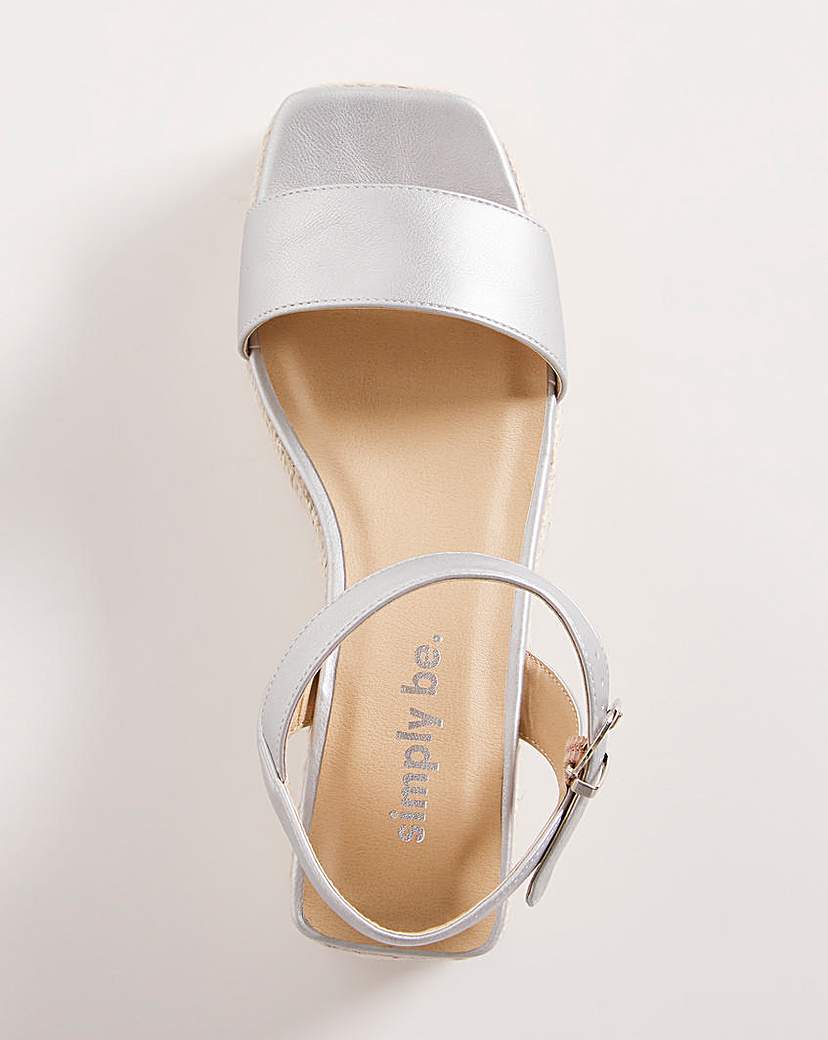 Square Toe Espadrille Sandals Wide