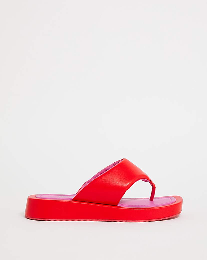 Volume Toe Post Sandals Wide