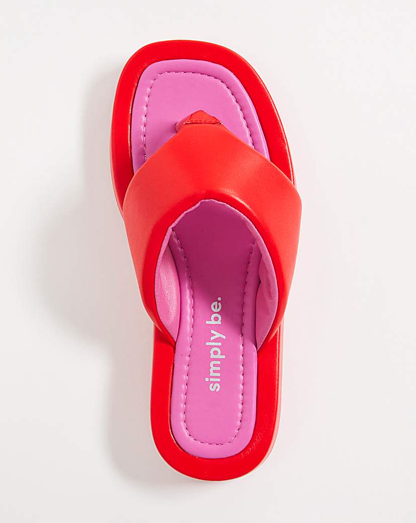 Volume Toe Post Sandals Ex Wide
