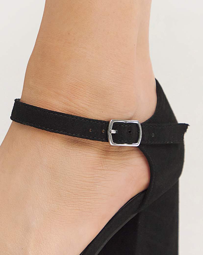 Cross Platform Heeled Sandals Ex Wide