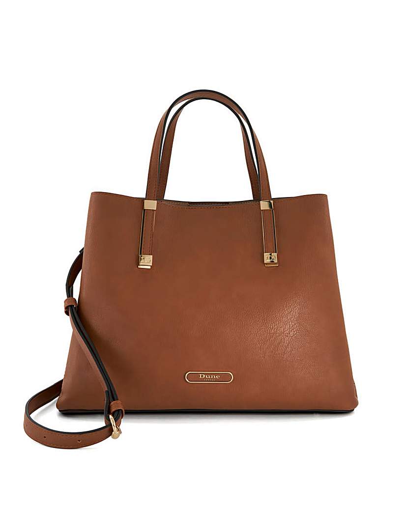 Dune Dorries Tan Shoulder Tote Bag