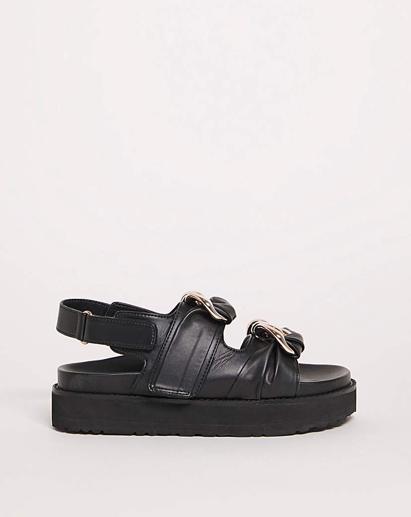 Chain Footbed Sandals Wide