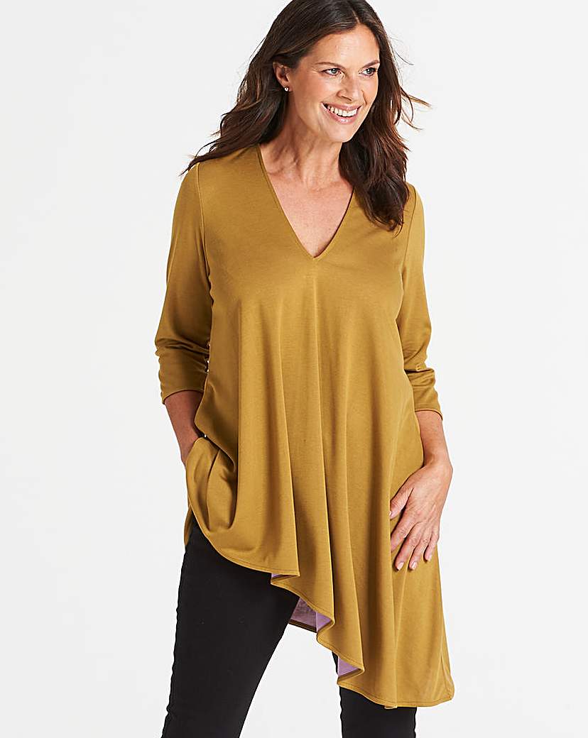 Image of I.Scenery Asymmetric Contrast Blouse