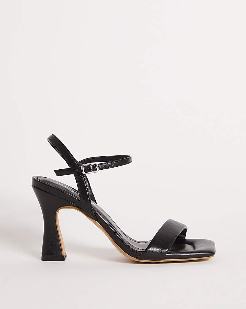 Flare Heeled Sandals Ex Wide