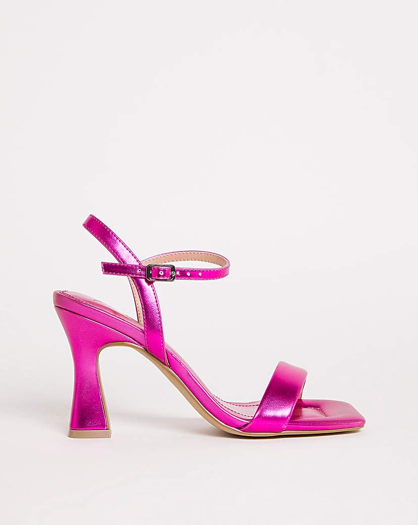 Flare Heeled Sandals Wide