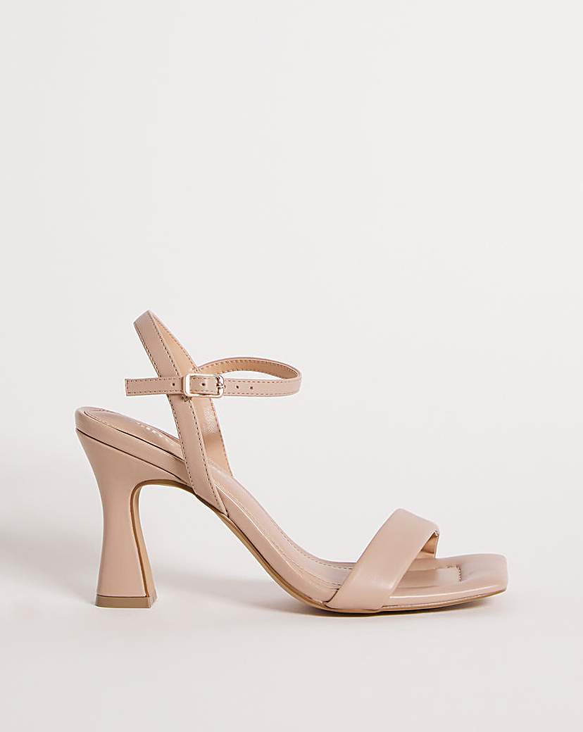 Flare Heeled Sandals Ex Wide