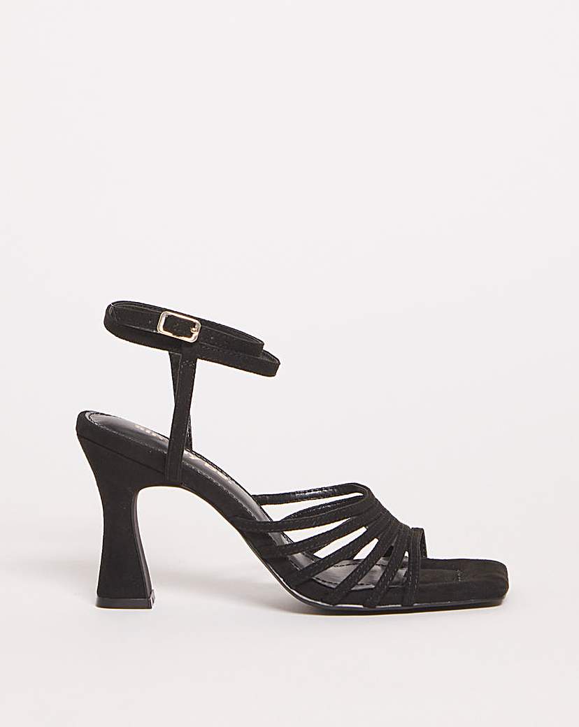 Caged Heeled Sandals Wide