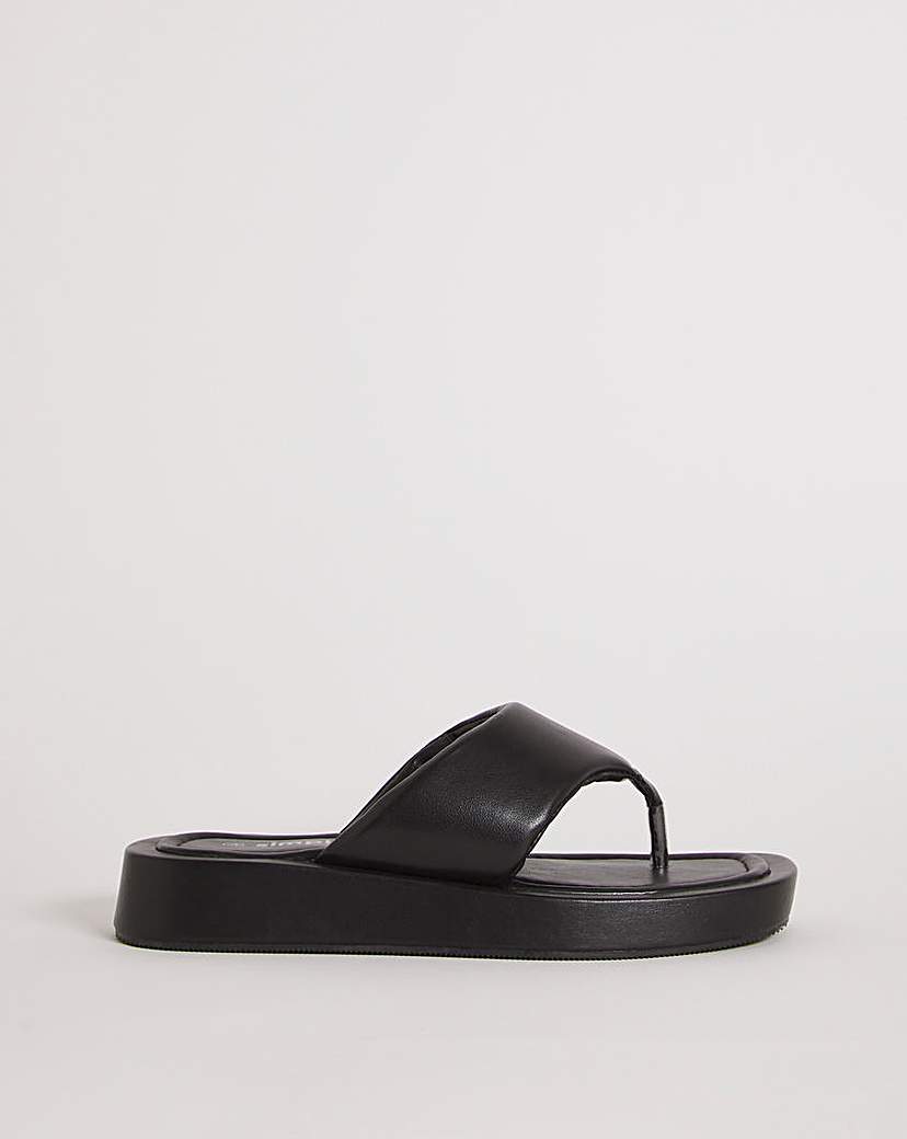 Volume Toe Post Sandals Wide