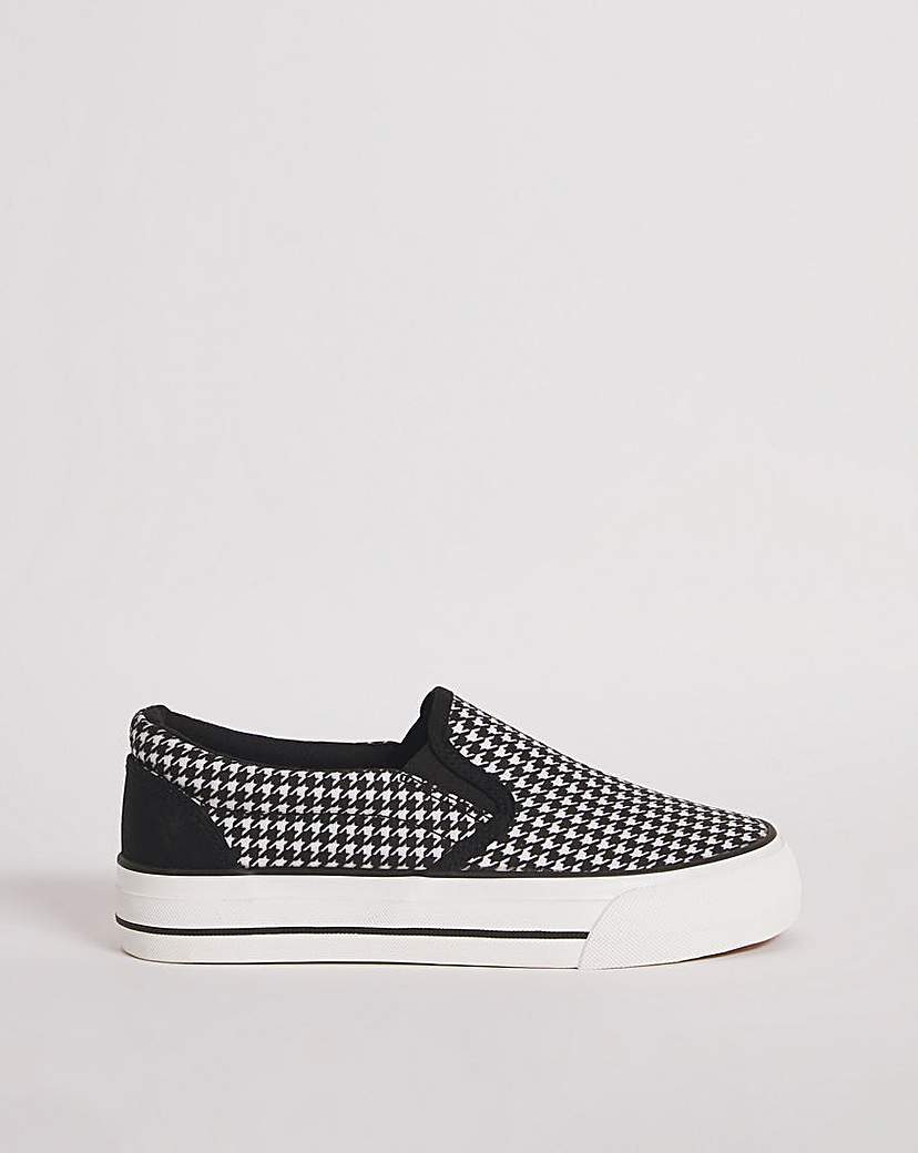 Slip On Chunky Sole Trainers Wide Fit