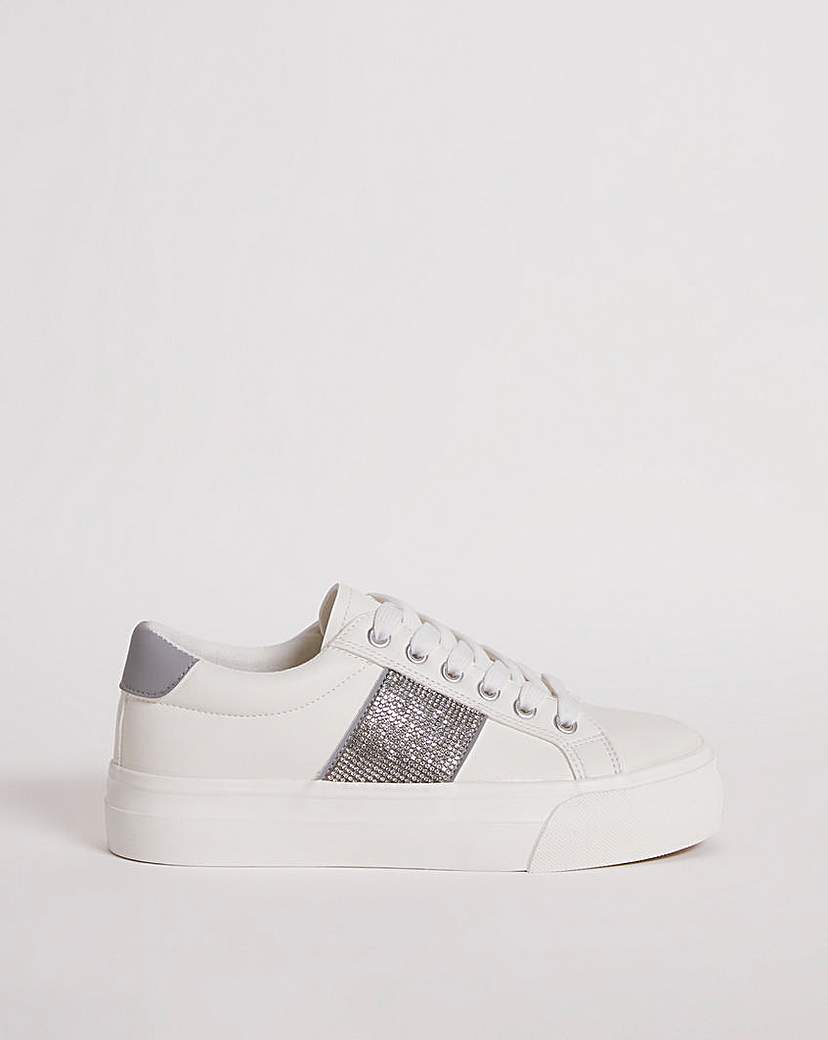 Diamante Trainers Wide Fit