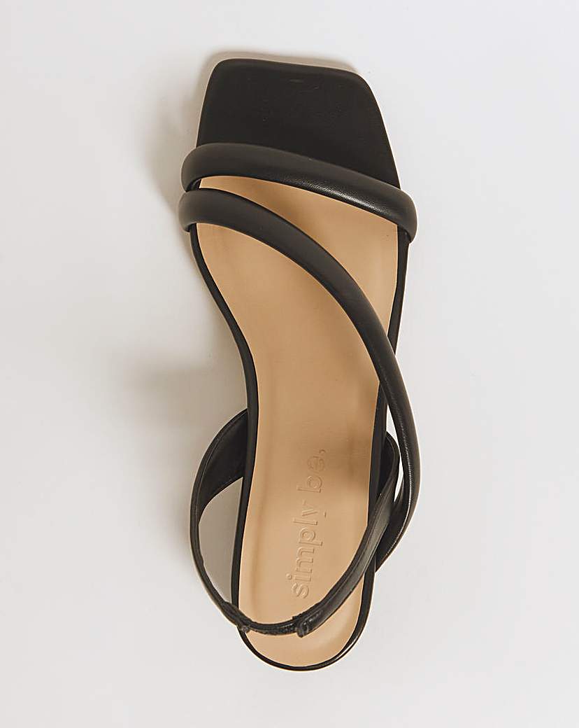Asymmetric Low Heeled Sandals Wide