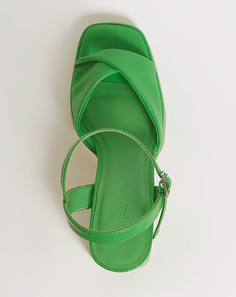Twist Platform Heeled Sandals Wide