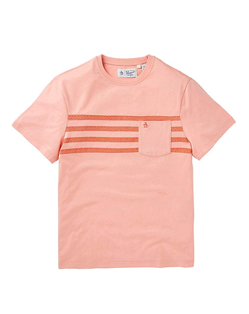 Image of Original Penguin Printed Stripe T-Shirt
