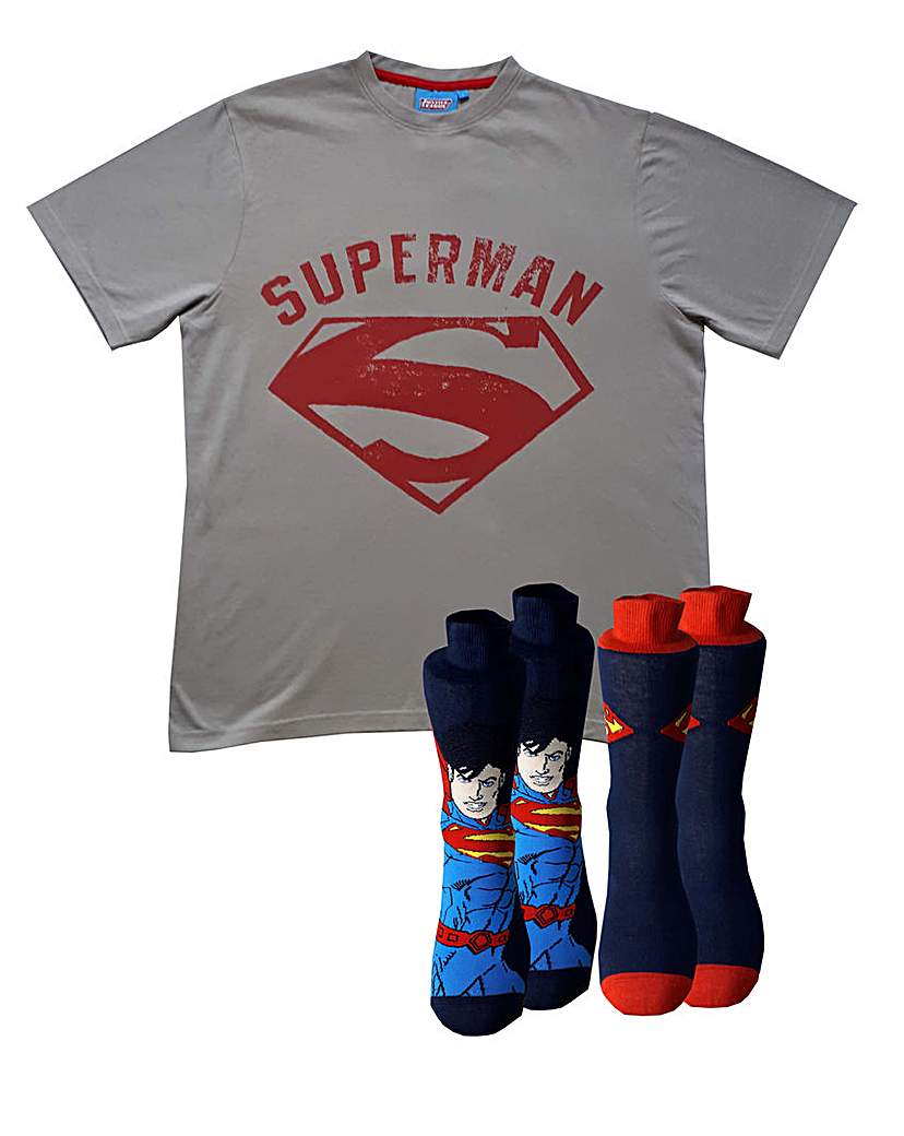Superman T-Shirt & 2pk Socks
