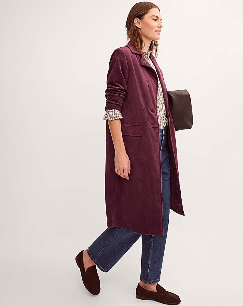 Monsoon Tove Faux Suede Coat