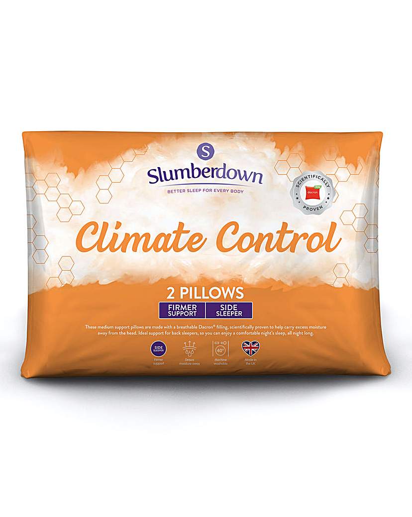 Slumberdown Climate Control Firm Pillows - White